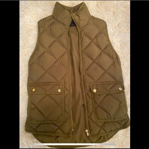 Olive Green J.CREW Puffer Vest